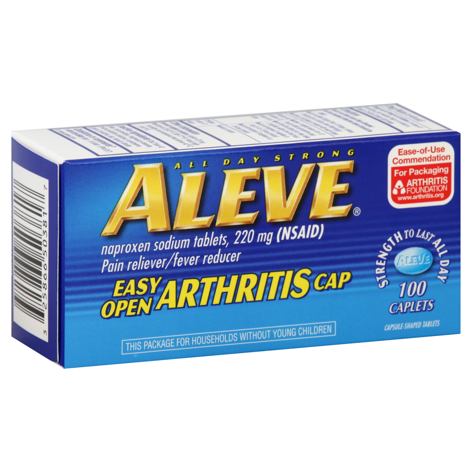Aleve Pain Reliever/Fever Reducer, 220 mg, Caplets, 100 caplets at Kmart.com