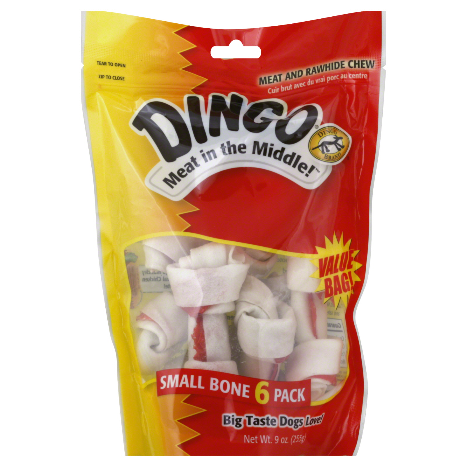 Dingo Meat In The Middle! Meat & Rawhide Chew, Value Bag!, 6 bones [9 oz (255 g)] at Kmart.com