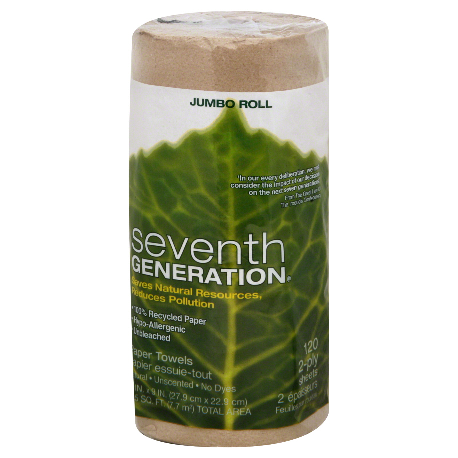 Seventh Generation Paper Towels, Jumbo Roll, 2 Ply, 1 roll at Kmart.com