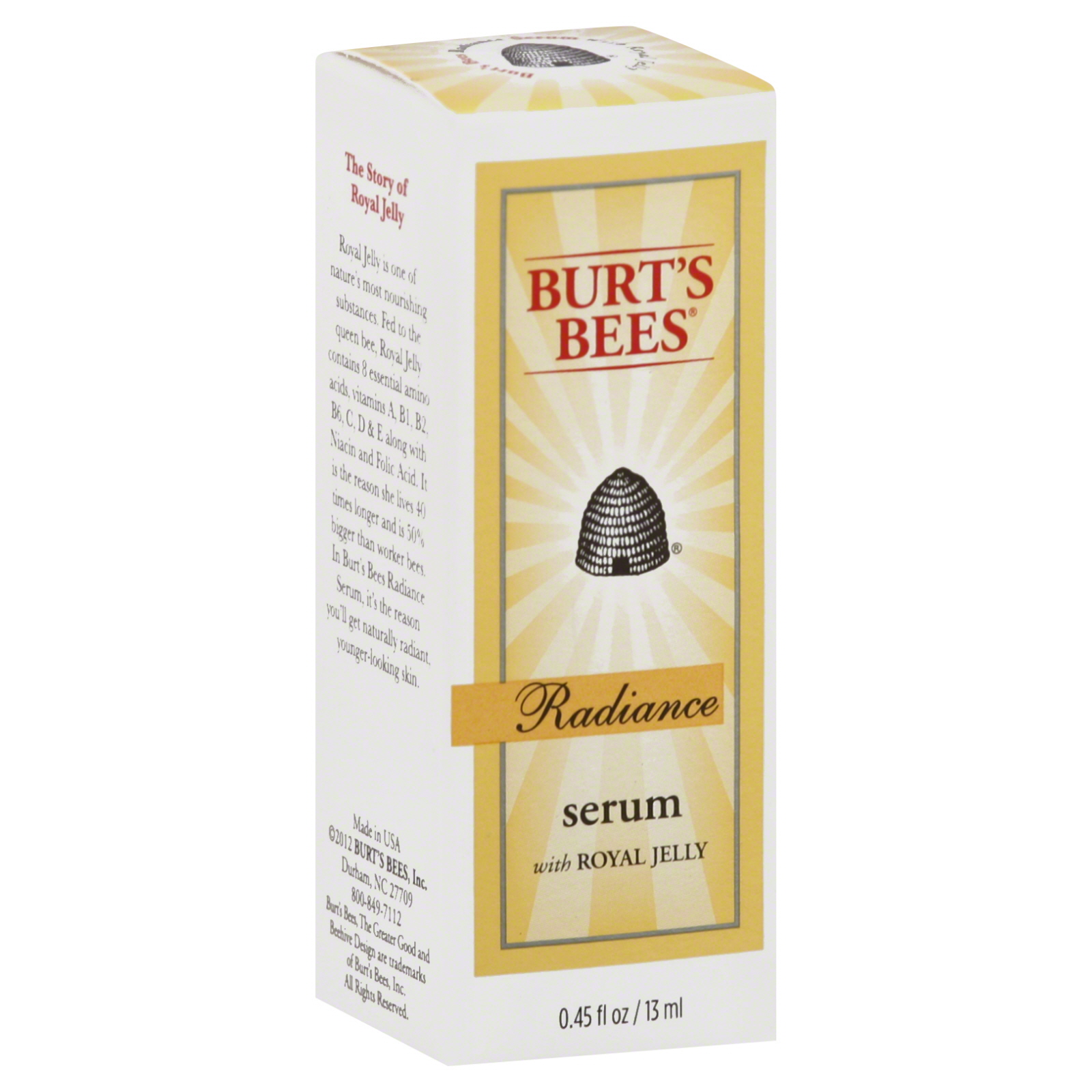 Burt's Bees Radiance Serum with Royal Jelly, 0.45 fl oz (13 ml) No