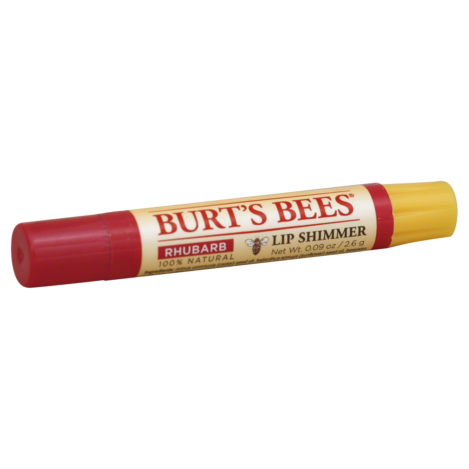 'Burt's Bees Lip Shimmer, Rhubarb, 0.09 oz (2.6 g) Reds