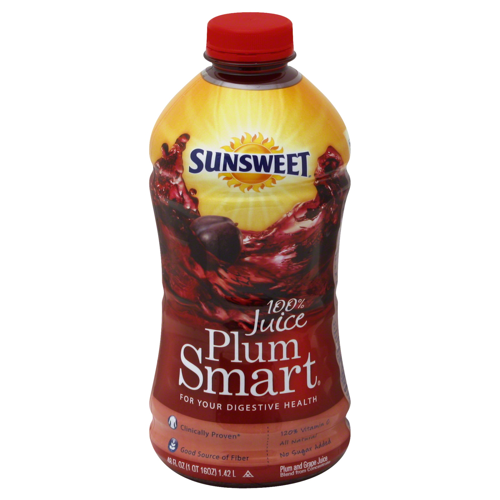 Sunsweet PlumSmart Juice, Plum, Extra with Fiber, 48 fl oz (1 qt 16 oz