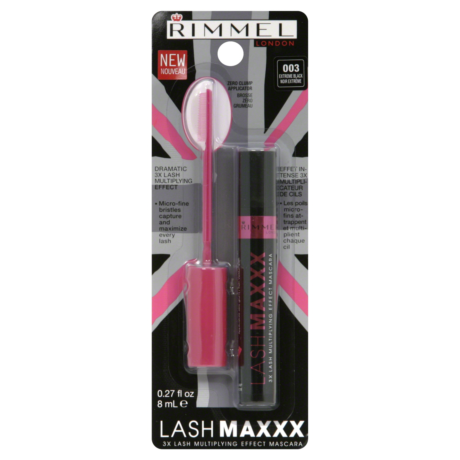 Lash Maxxx Mascara, Extreme Black 003, 0.27 fl oz (8 ml)