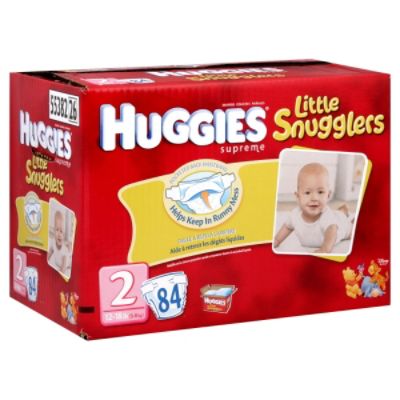 Huggies Supreme Little Snugglers Diapers, Size 2 (12-18 lbs), Disney Baby, Winnie The Pooh, 84 diapers at mygofer.com