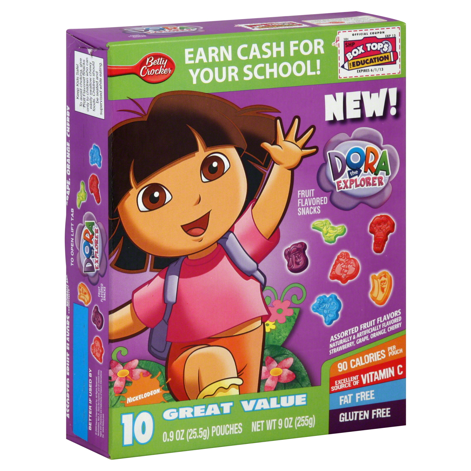 UPC 016000261334 Fruit Flavored Snacks Nickelodeon Dora The Explorer 