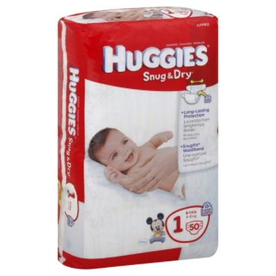 Huggies Snug & Dry Diapers, Size 1 (8-14 lb), Disney Baby Mickey Mouse, Jumbo, 50 diapers at Kmart.com