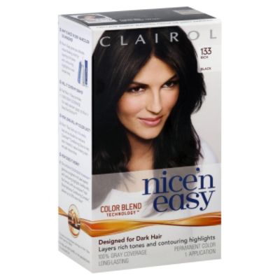 Clairol Nice 'N Easy Permanent Color, Rich Black 133, 1 application at Kmart.com
