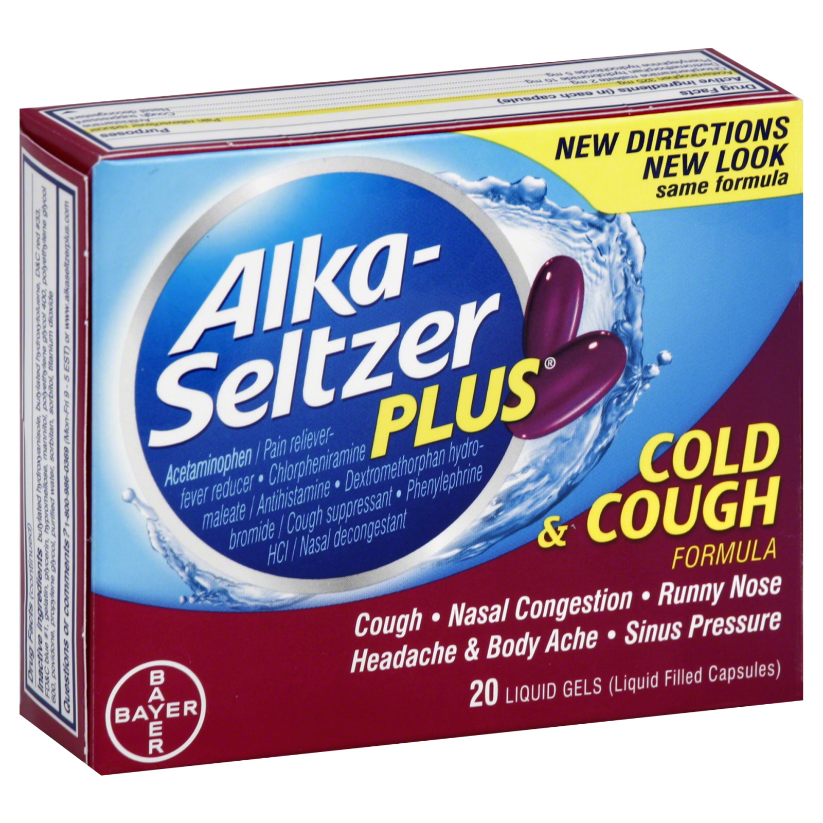 UPC 016500537830 product image for Alka-Seltzer Plus Cold & Cough Formula, Liquid Gels, 20 gels | upcitemdb.com