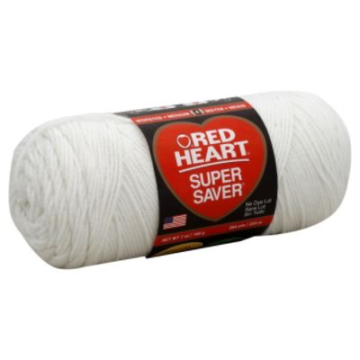Coats & Clark Yarn Super Saver Yarn, White 0311, Medium 4, 1 skein [7 oz (198 g] at Kmart.com
