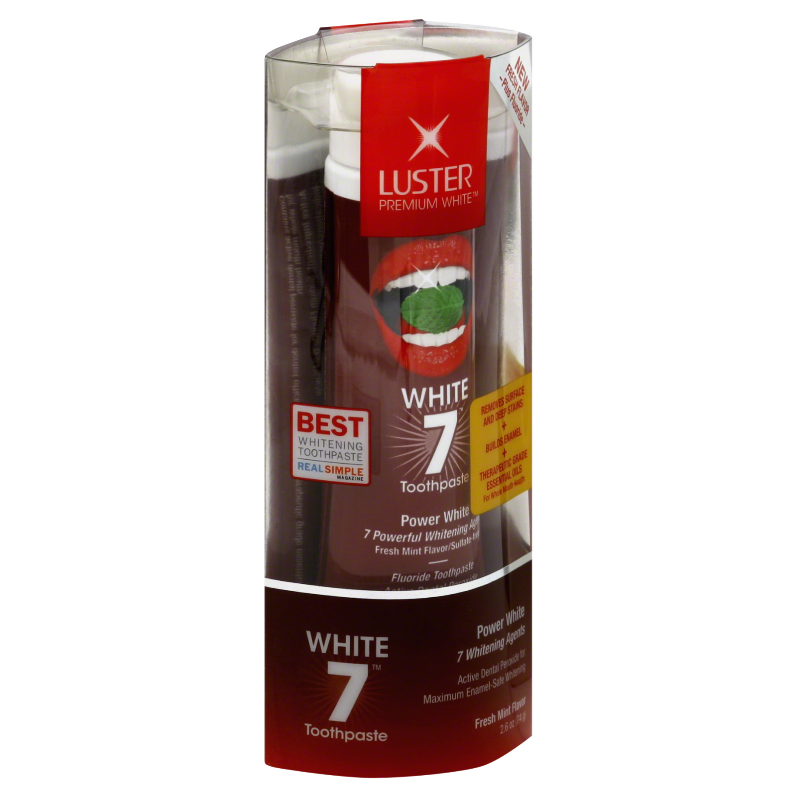 Luster's Premium White Toothpaste, White 7, Fresh Mint Flavor, 2.6 oz (74 g) at Kmart.com