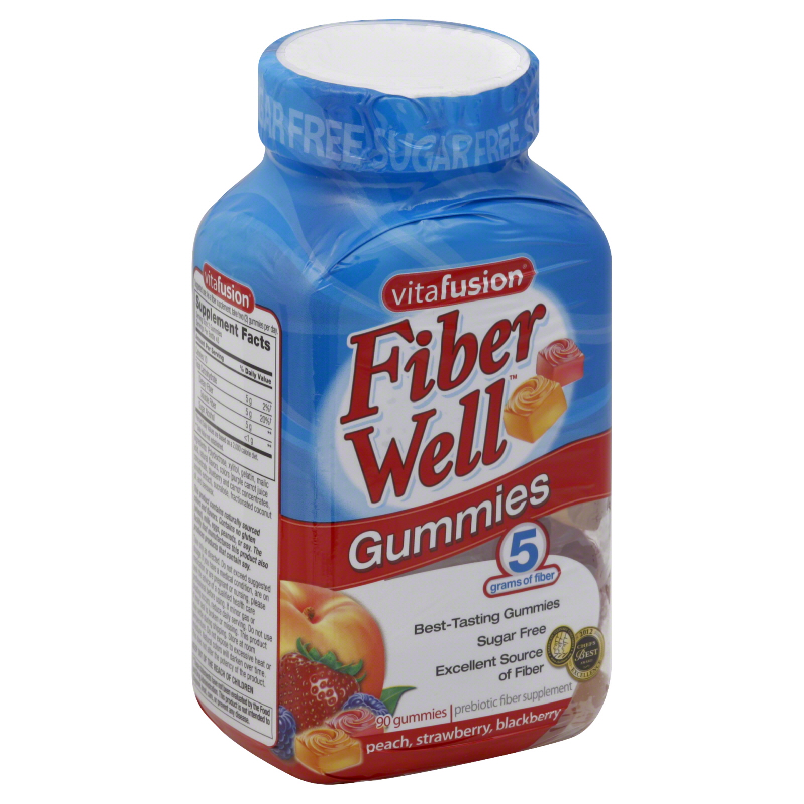 Vitafusion Fiber Well Weight Management Gummies, Peach, Strawberry