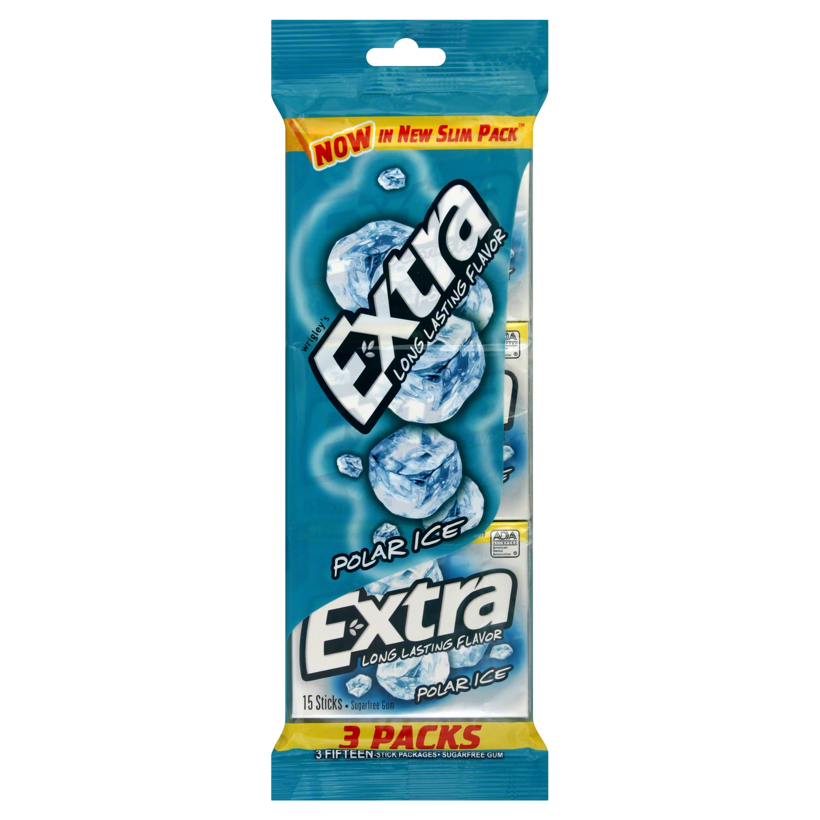 Extra Gum, Sugarfree, Polar Ice, 3 - 15 stick packages [45 sticks] at Kmart.com