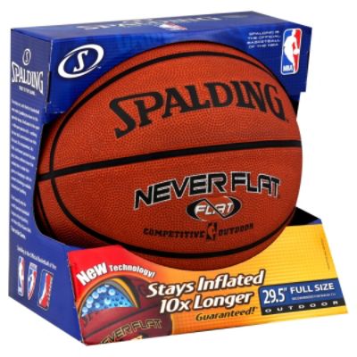 UPC 029321638037 product image for Spalding Never Flat Basketball, Outdoor, Full Size, 29.5 Inches, 1 ball - Spaldi | upcitemdb.com