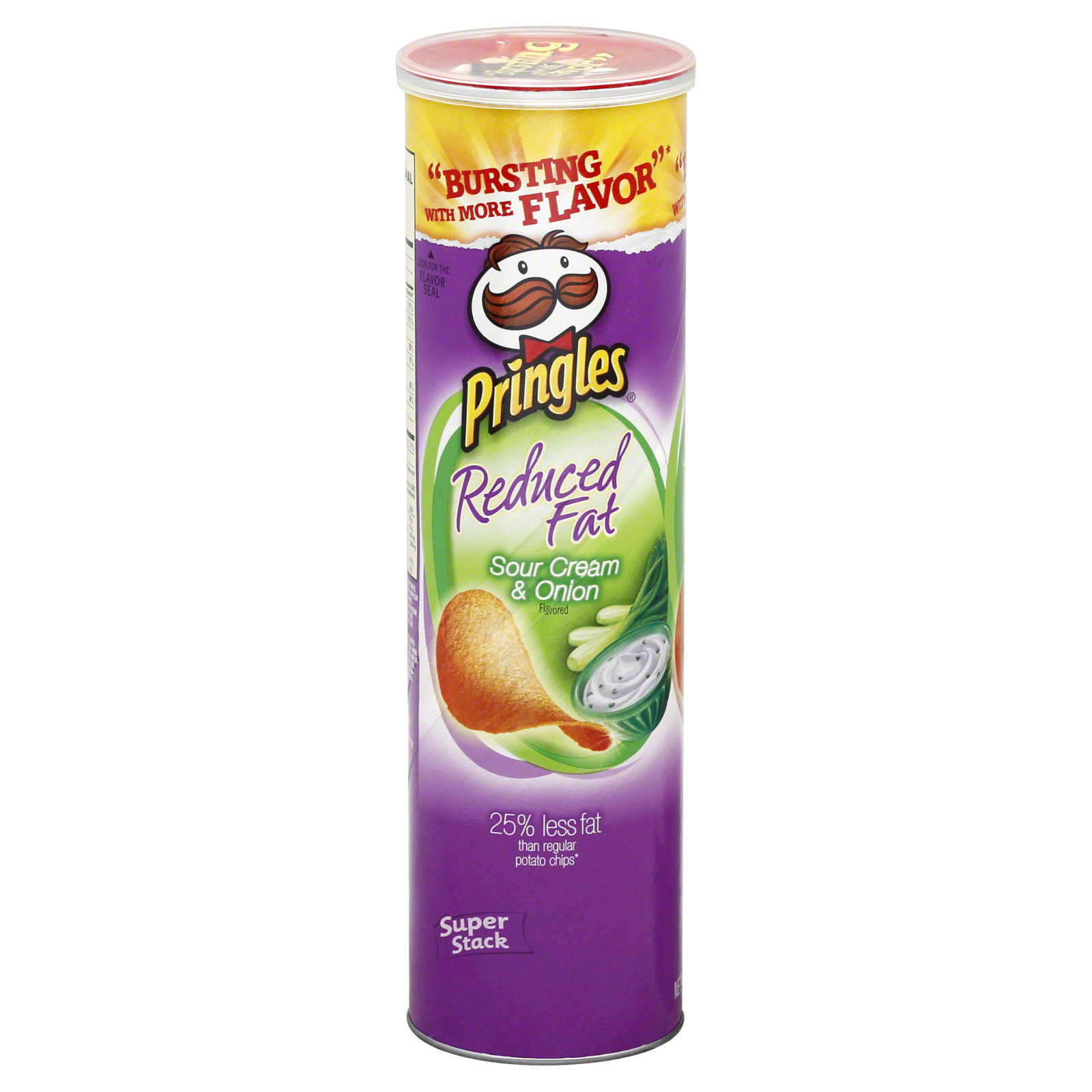 Pringles Potato Crisps, Super Stack, Reduced Fat, Sour Cream & Onion, 6 oz (170 g) at mygofer.com