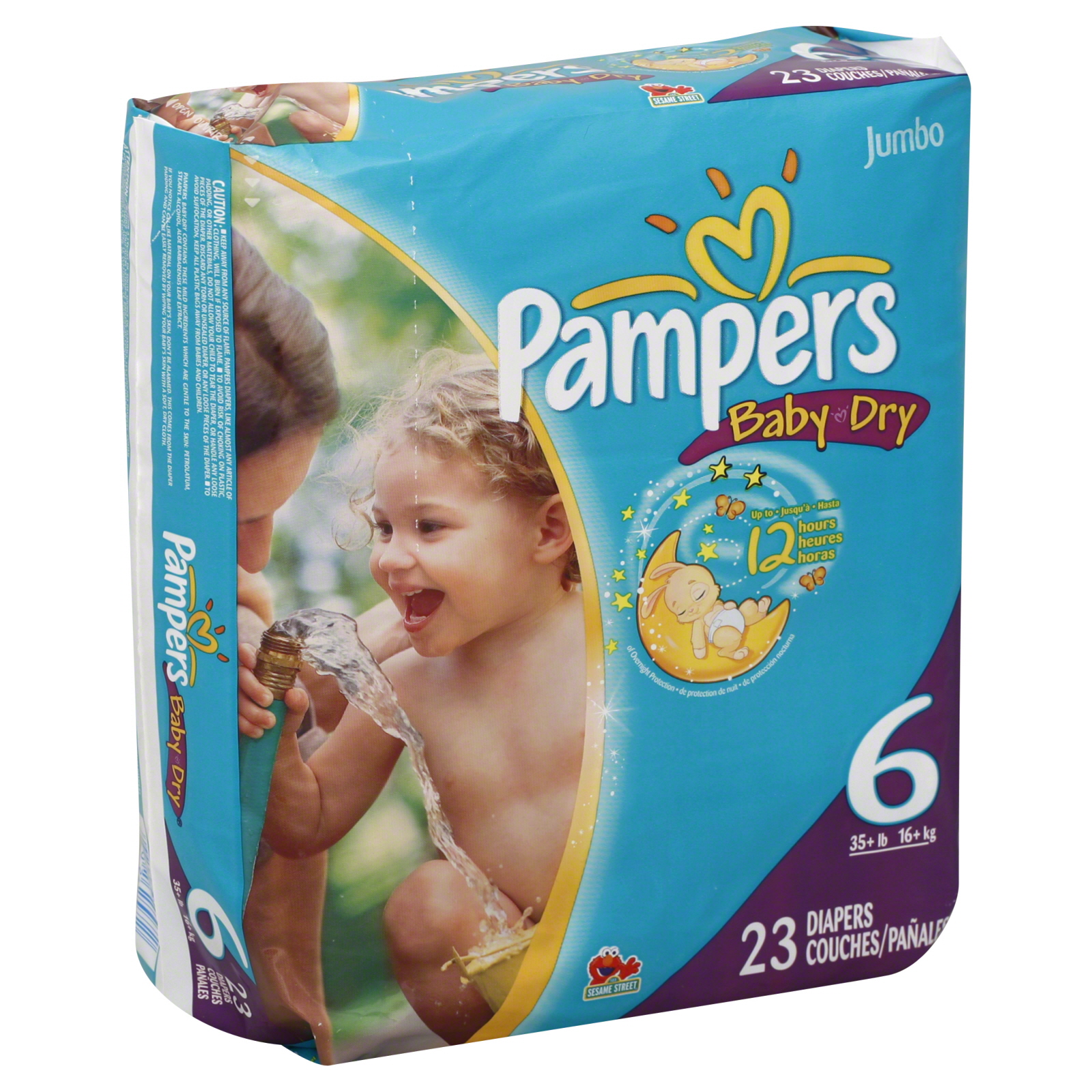 Pampers Baby Dry Diapers, Size 6 (35+ lb), Sesame Street, Jumbo, 23 diapers at Kmart.com