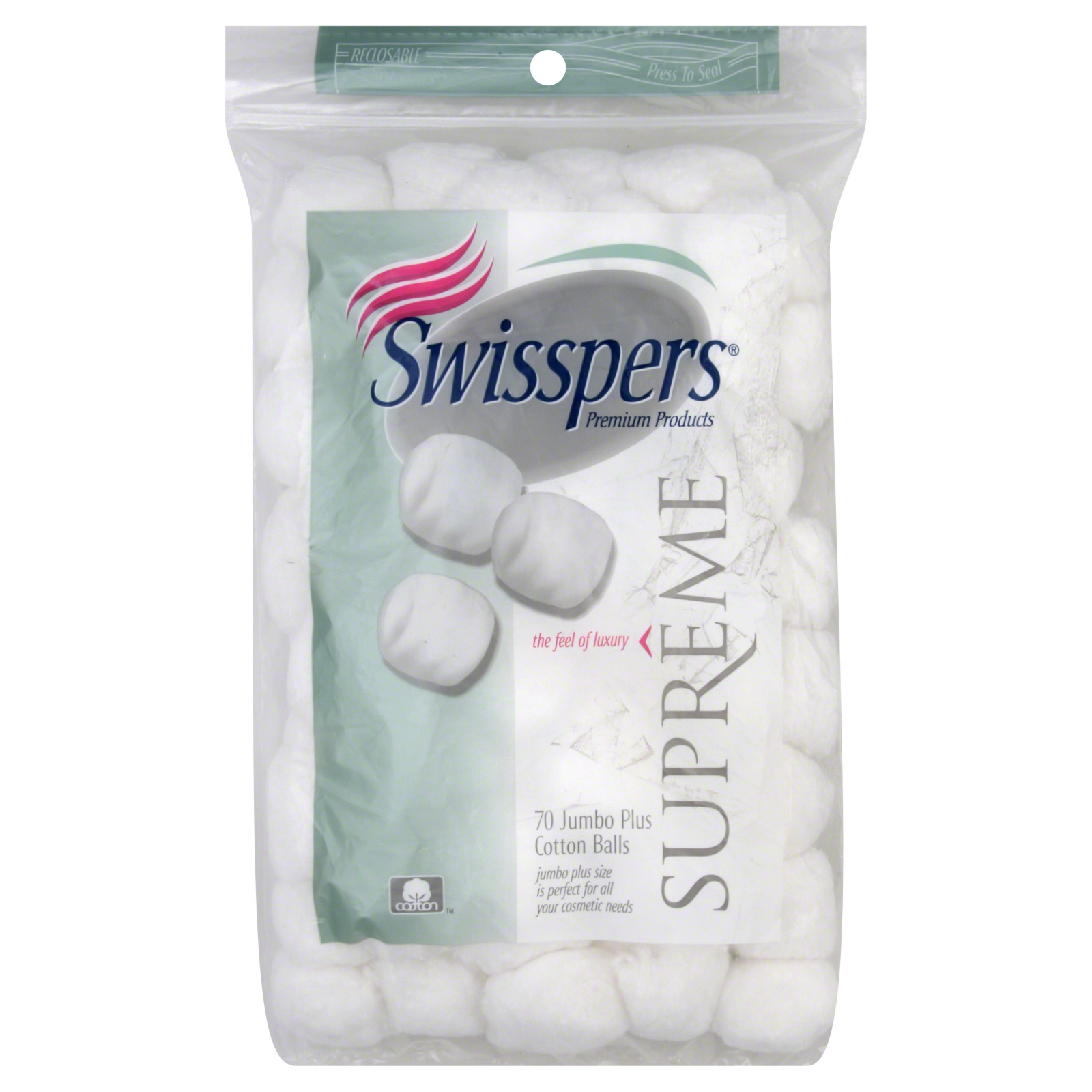UPC 048341002185 Swisspers Premium Super Jumbo 100 Cotton Balls 70Ct