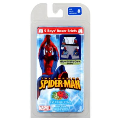 Fruit of the Loom Briefs, Boys', Size 8, Spiderman, 2 pair at mygofer.com