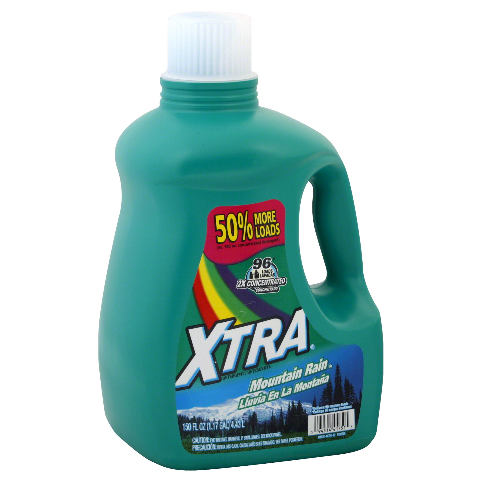XTRA Detergent, 2X Concentrated, Mountain Rain, 150 fl oz (1.17 gl) 4.43 lt at Kmart.com