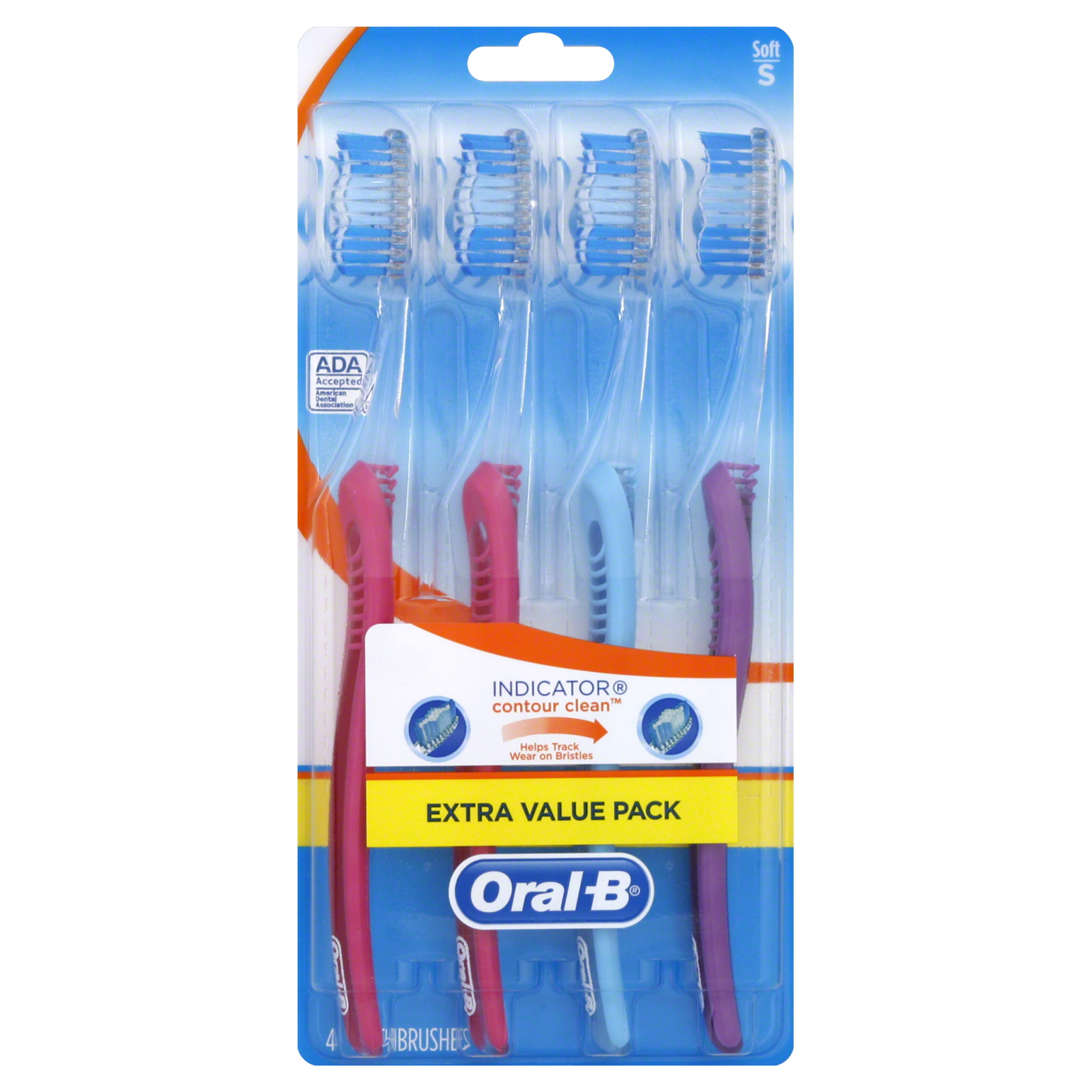 !! OralB Indicator Soft Bristle Toothbrush, 4 count ! Personal Quality