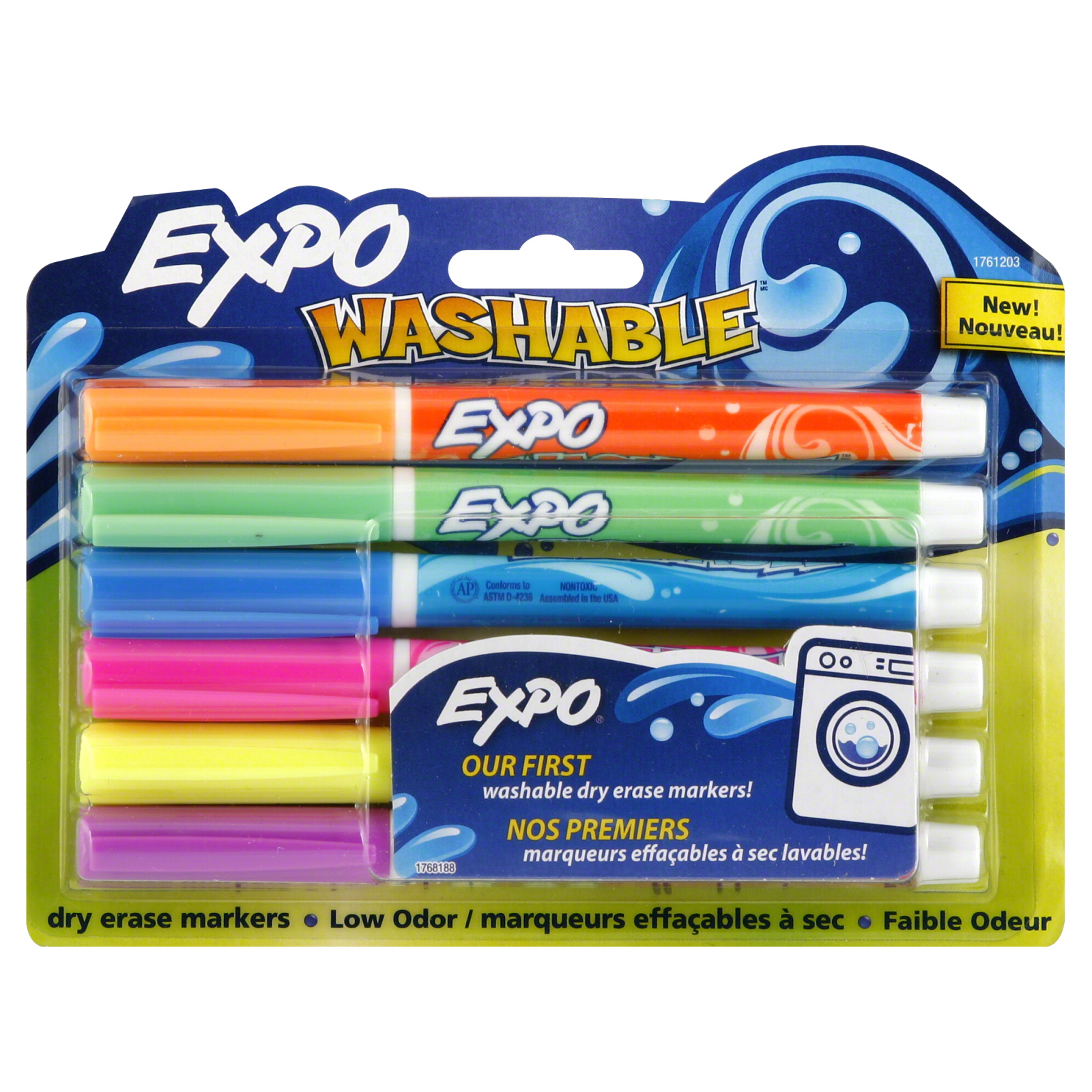 UPC 071641019379 EXPO Markers, Dry Erase, Washable, 6 markers