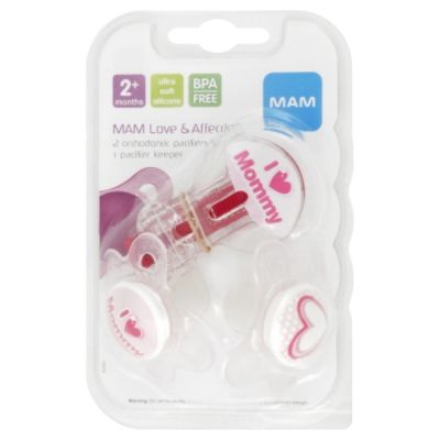 MAM Pacifiers & Keeper, Orthodontic, Love & Affection, 2+ Months, 1 set at Kmart.com
