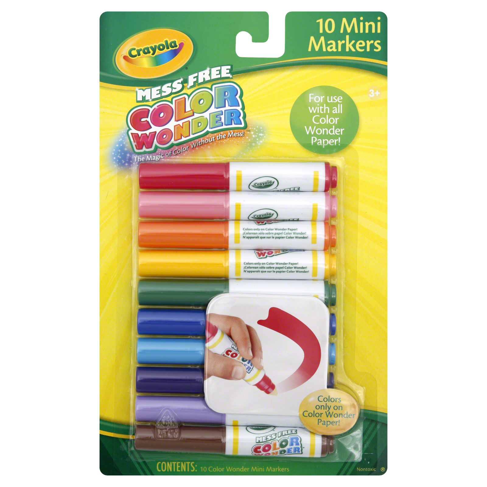 Crayola Color Wonder Markers, Mini, 10 markers Toys & Games Arts & Crafts Drawing & Coloring