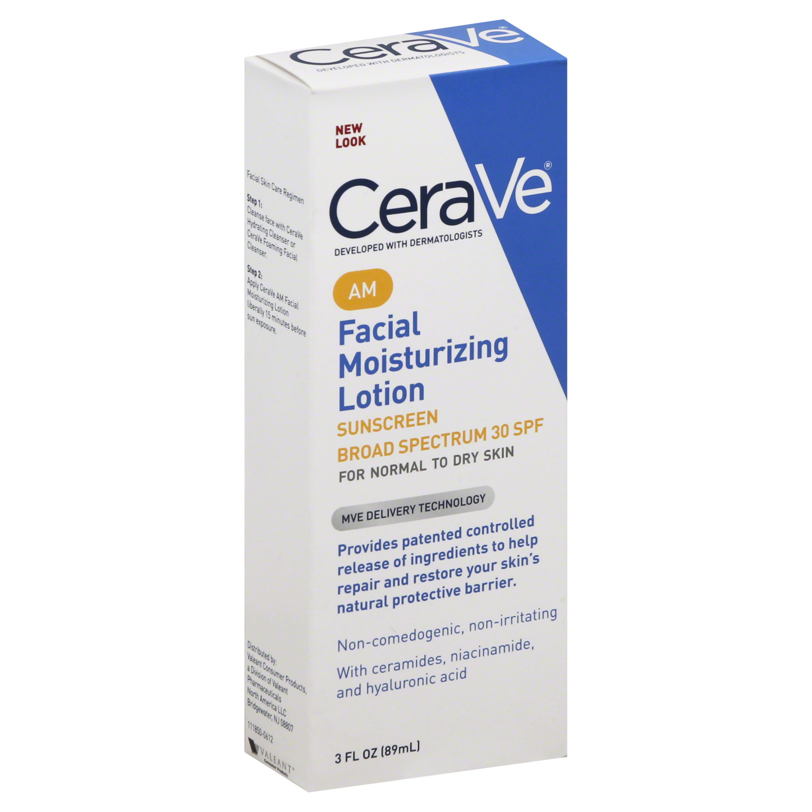 CeraVe Moisturizing Lotion, Facial, AM, 3 fl oz (89 ml) - ICN PHARMACEUTIC/ETHICAL DIV