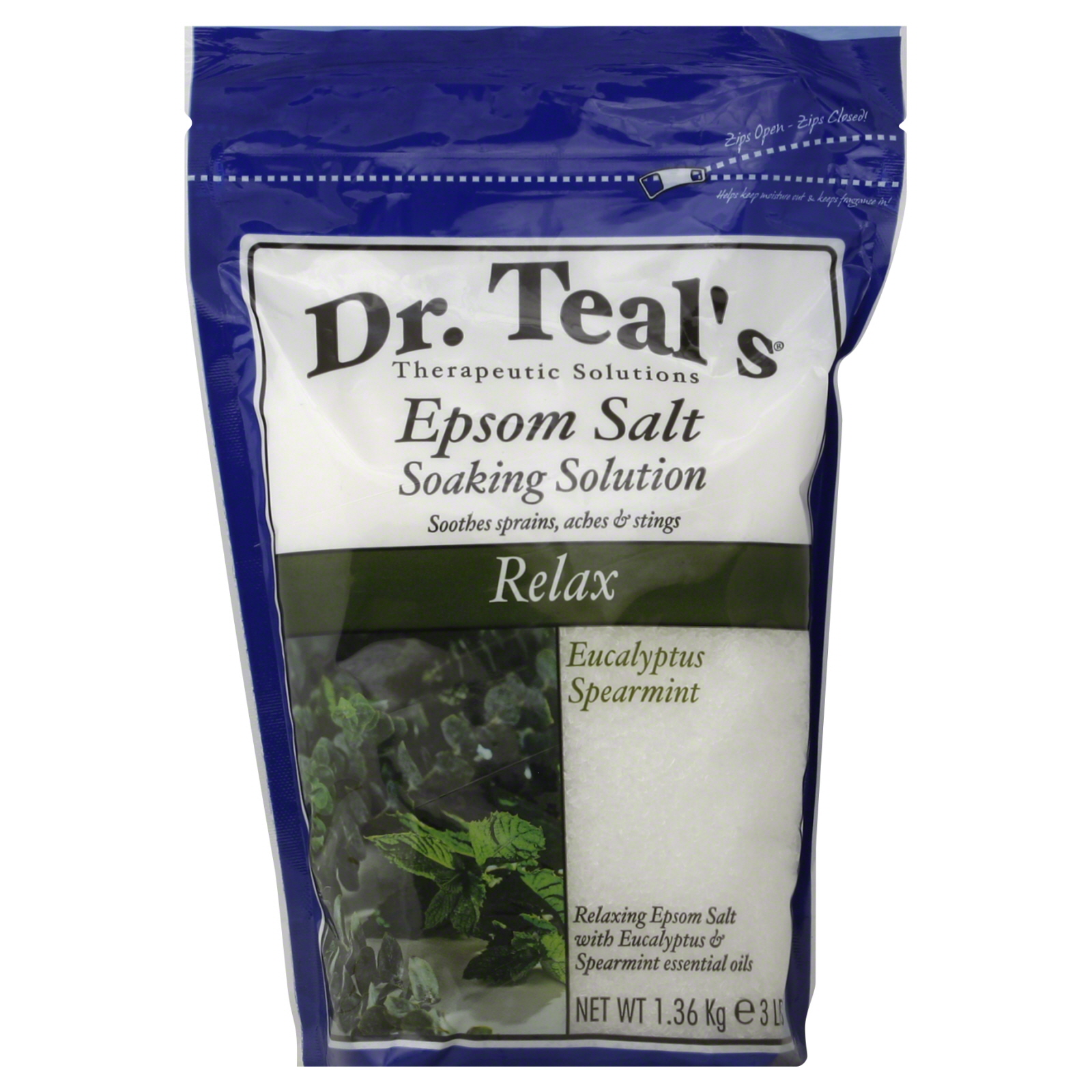 Dr. Teal's with Chamomile Epsom Salt Soaking Solution 3 LB STAND UP BAG
