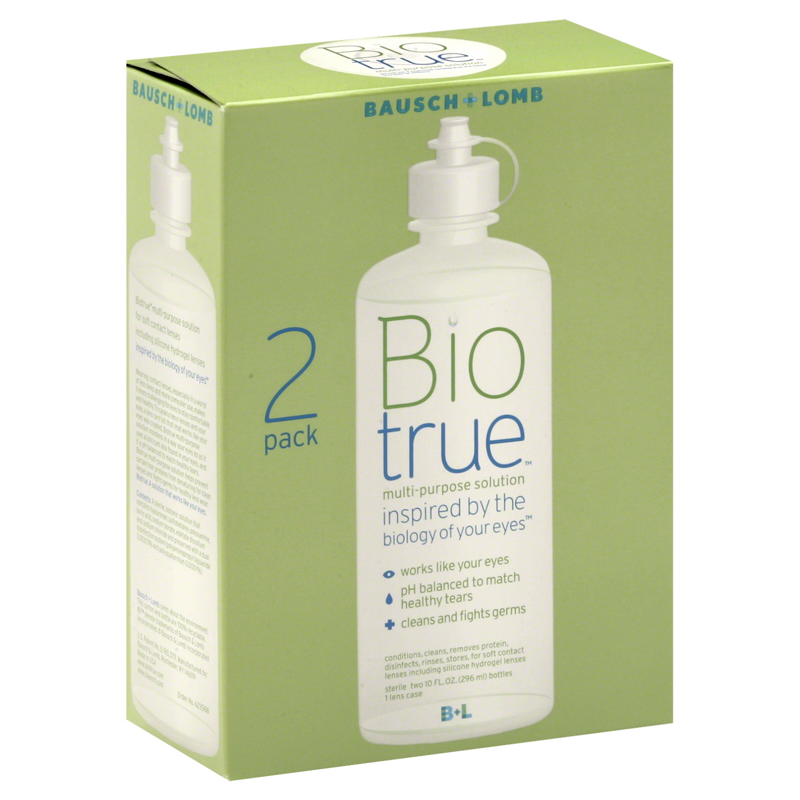 Biotrue Biotrue Multi-Purpose Solution, 2 - 10 fl oz (296 ml) bottles at mygofer.com