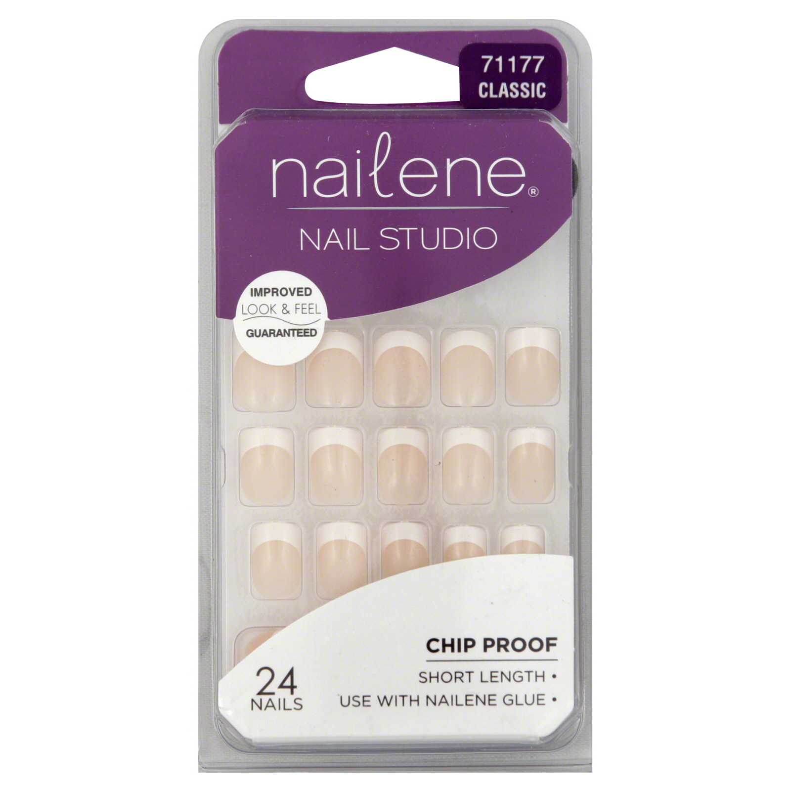 Nail Studio Nails, Short Length, Classic 71177, 24 nails