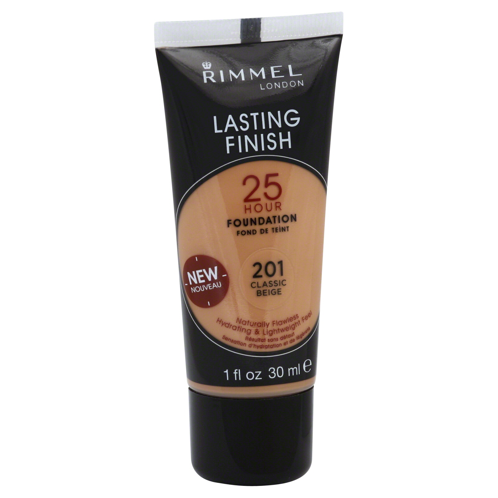 Rimmel London Lasting Finish Foundation, 25 Hour, Classic Beige 201, 1 fl oz (30 ml) at Kmart.com