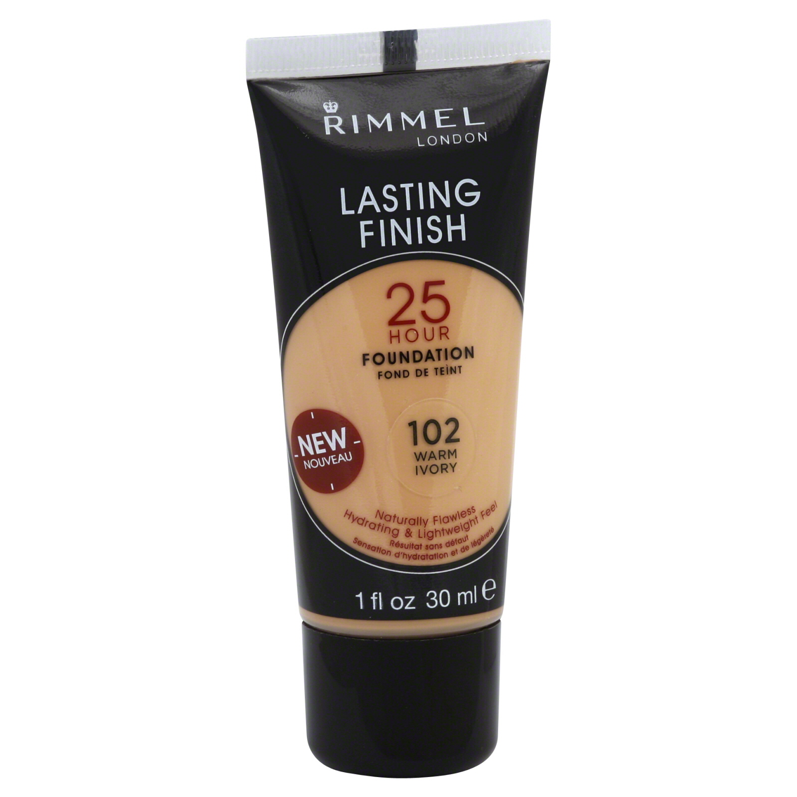 Rimmel London Lasting Finish Foundation, 25 Hour, Warm Ivory 102, 1 fl oz (30 ml) at Kmart.com