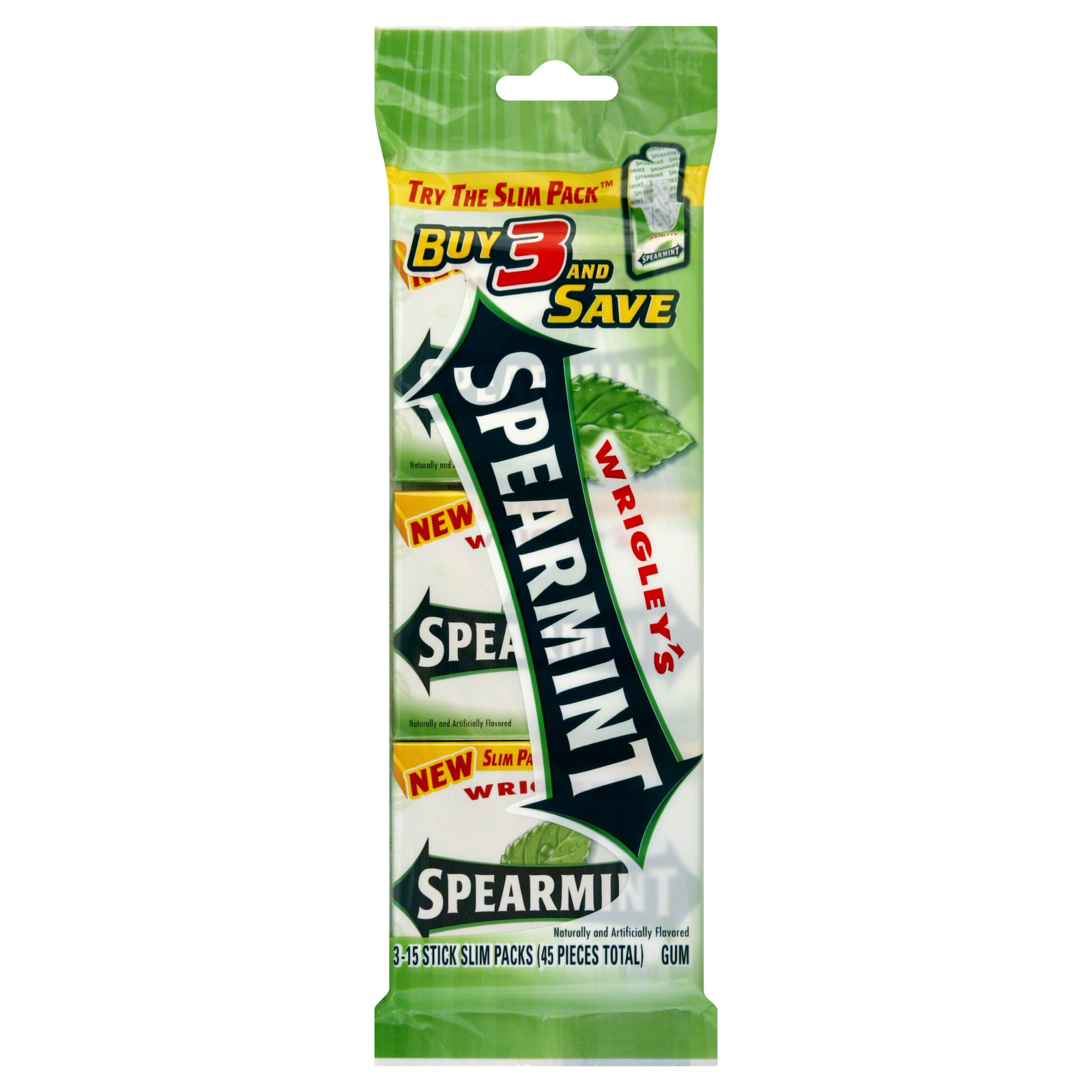 Wrigley's Gum, Slim Packs, 3 - 15 stick packs [45 pieces] at Kmart.com