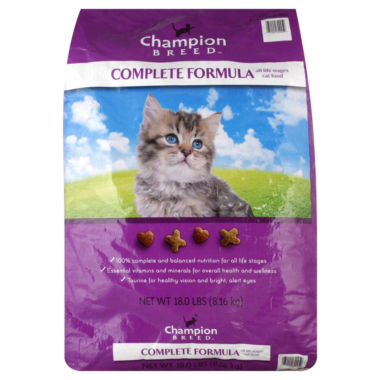 Champion Breed Cat Food, All Life Stages, Complete Formula, 18 lb (8.16 kg) at Kmart.com
