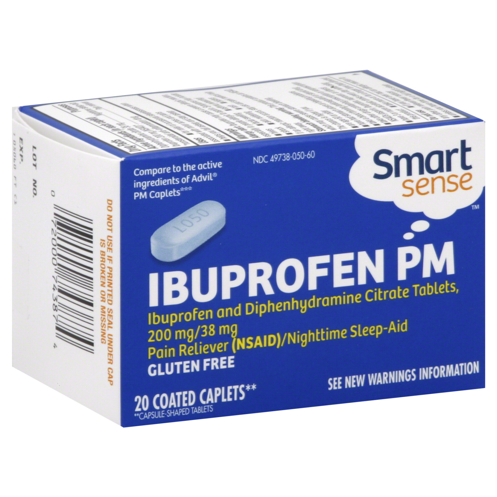 Smart Sense Ibuprofen PM, 200 mg/38 mg, Caplets, 20 caplets at Kmart.com