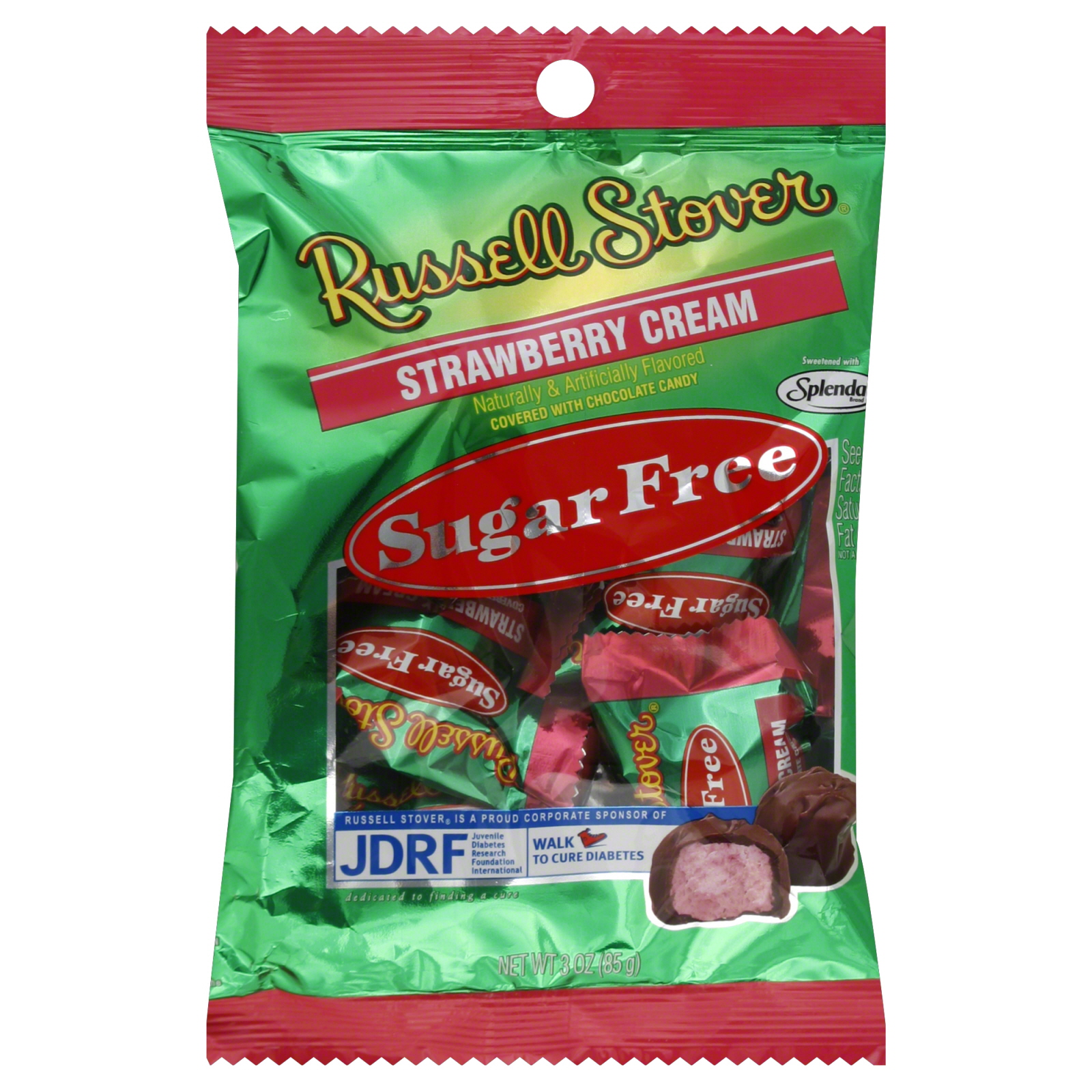 UPC 077260096432 product image for Sugar Free Strawberry Cream, Covered with Chocolate Candy, 3 oz (85 g) | upcitemdb.com