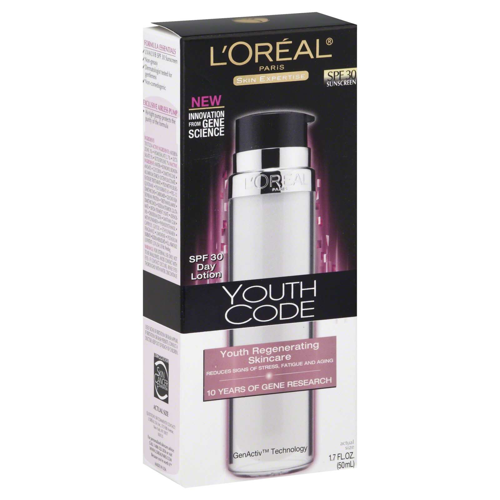 L'Oreal Skin Expertise Youth Code Day Lotion, 1.7 oz (50 ml)