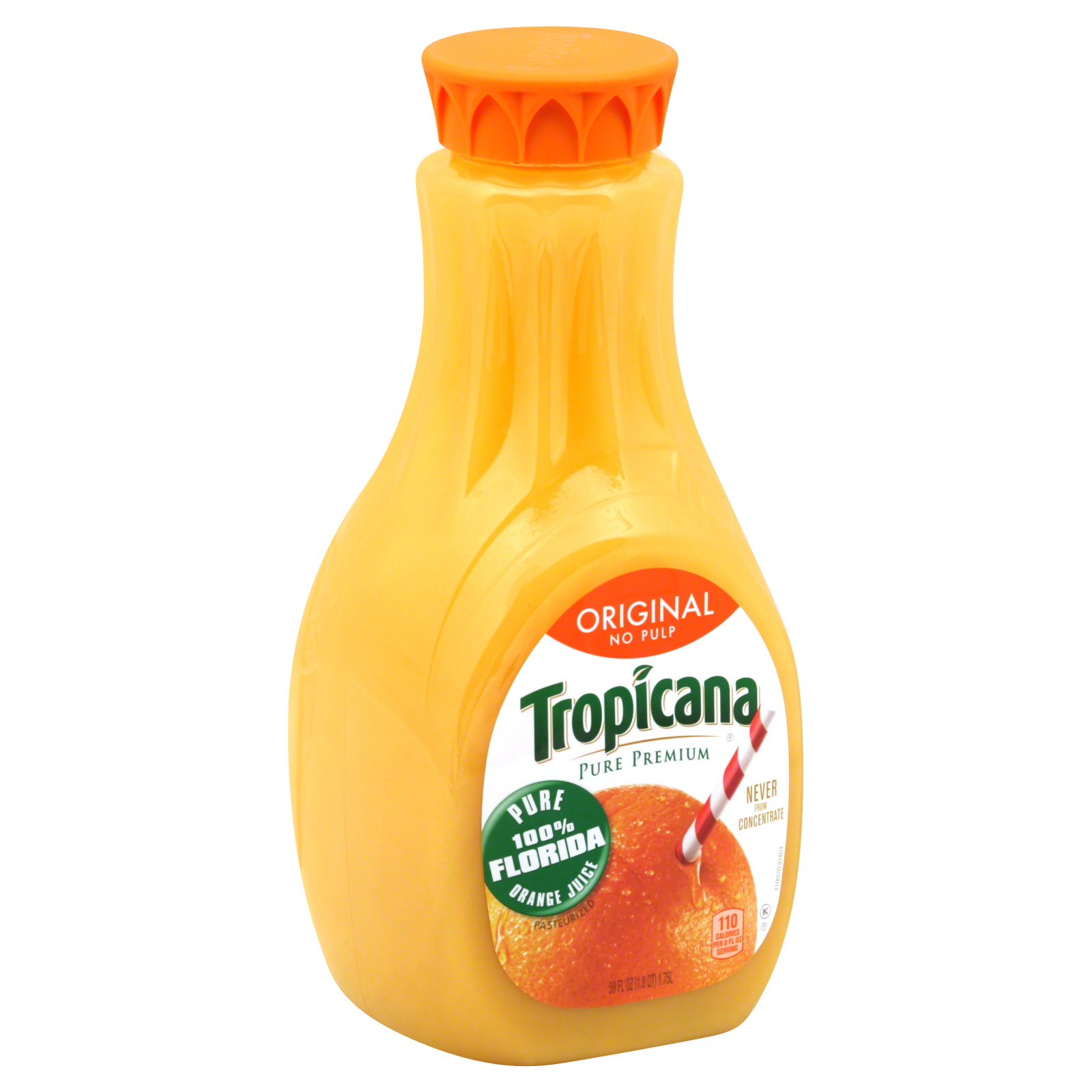 Tropicana Pure Premium 100% Juice, Orange, No Pulp Original, 59 fl oz (1.8 qt) 1.75 lt at mygofer.com