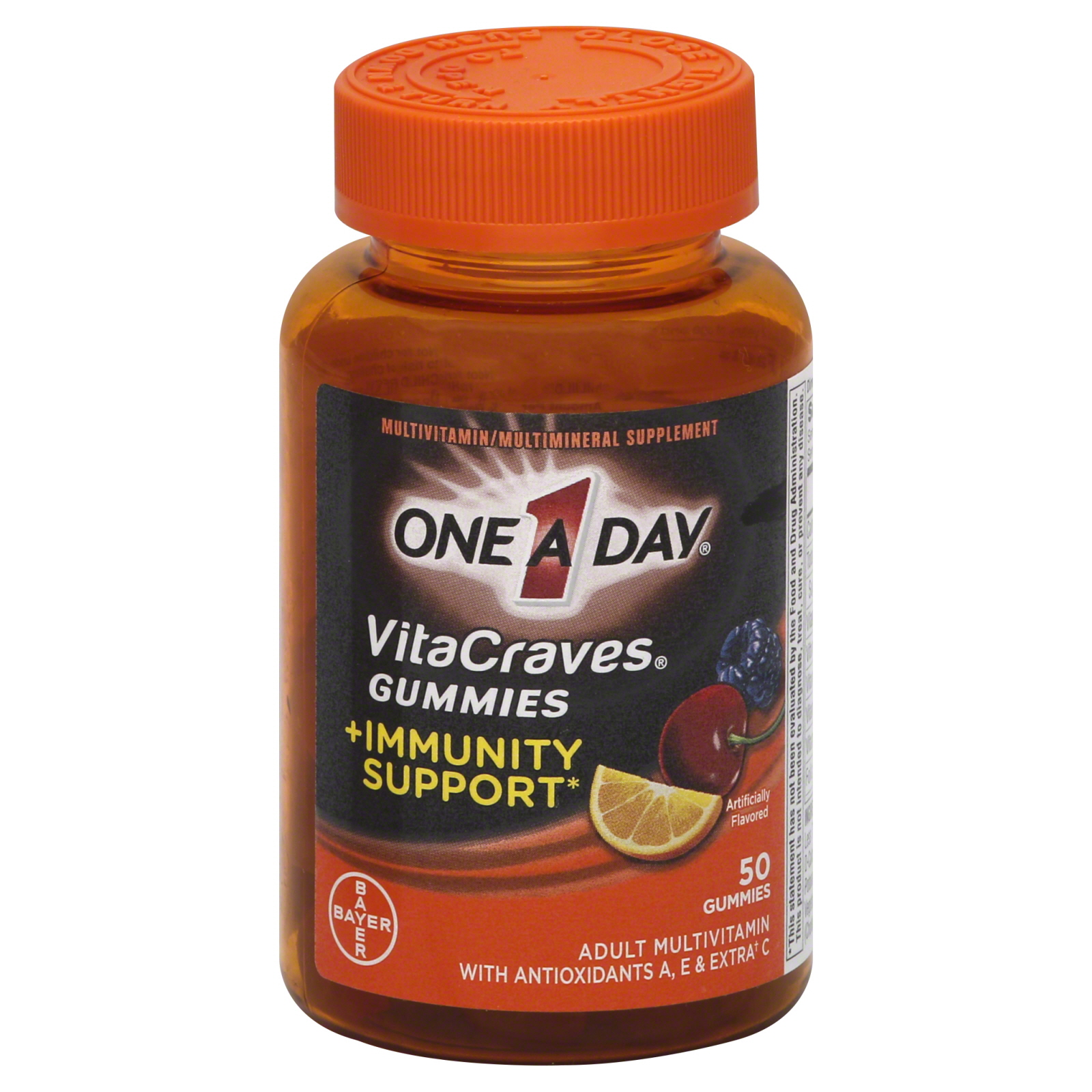 Bayer VitaCraves Multivitamin, Adult, Men's, Gummies, 50 gummies