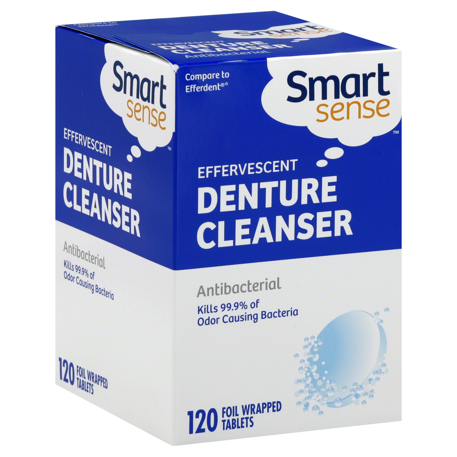 Smart Sense Denture Cleanser, Effervescent, 120 tablets at Kmart.com