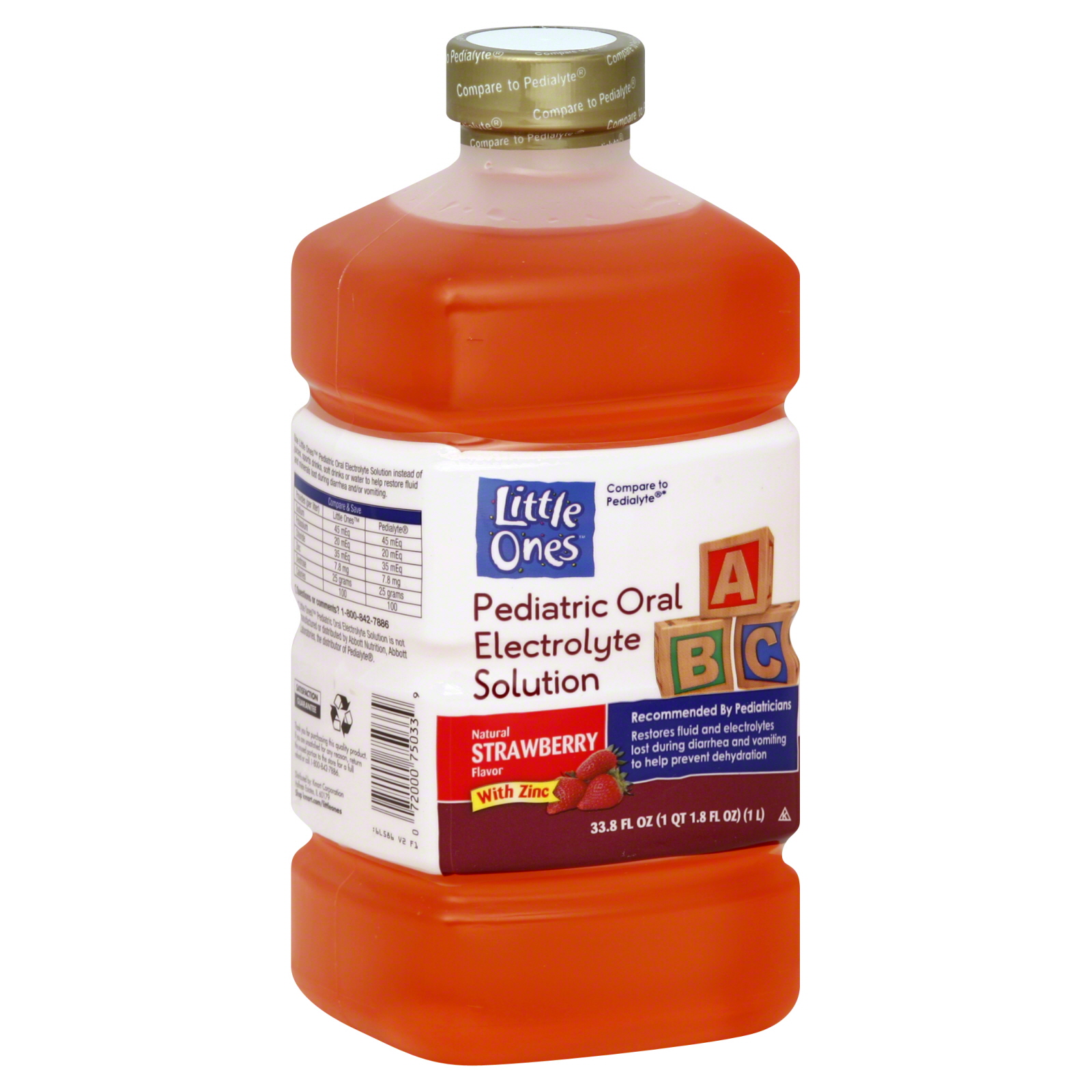 Little Ones Electrolyte Solution, Pediatric Oral, with Zinc, Strawberry