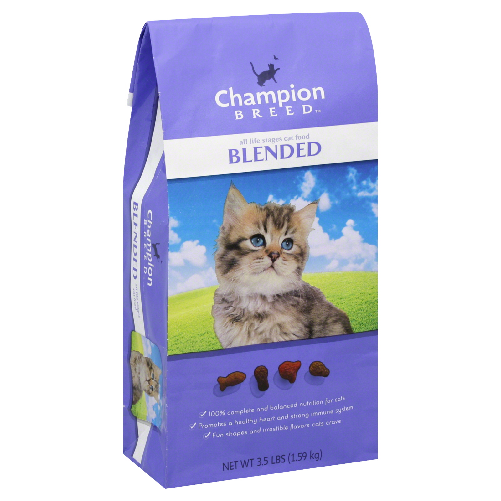 Champion Breed Cat Food, Blended, All Life Stages, 3.5 lb (1.59 kg