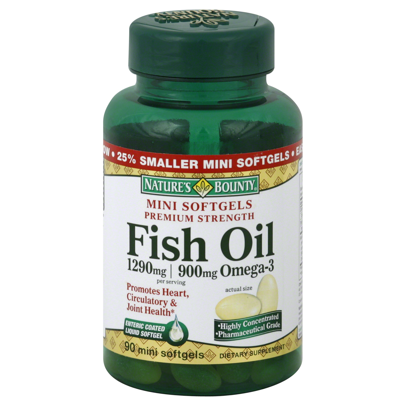 Nature's Bounty Fish Oil, Omega3, 1200 mg, Softgels, 120 softgels