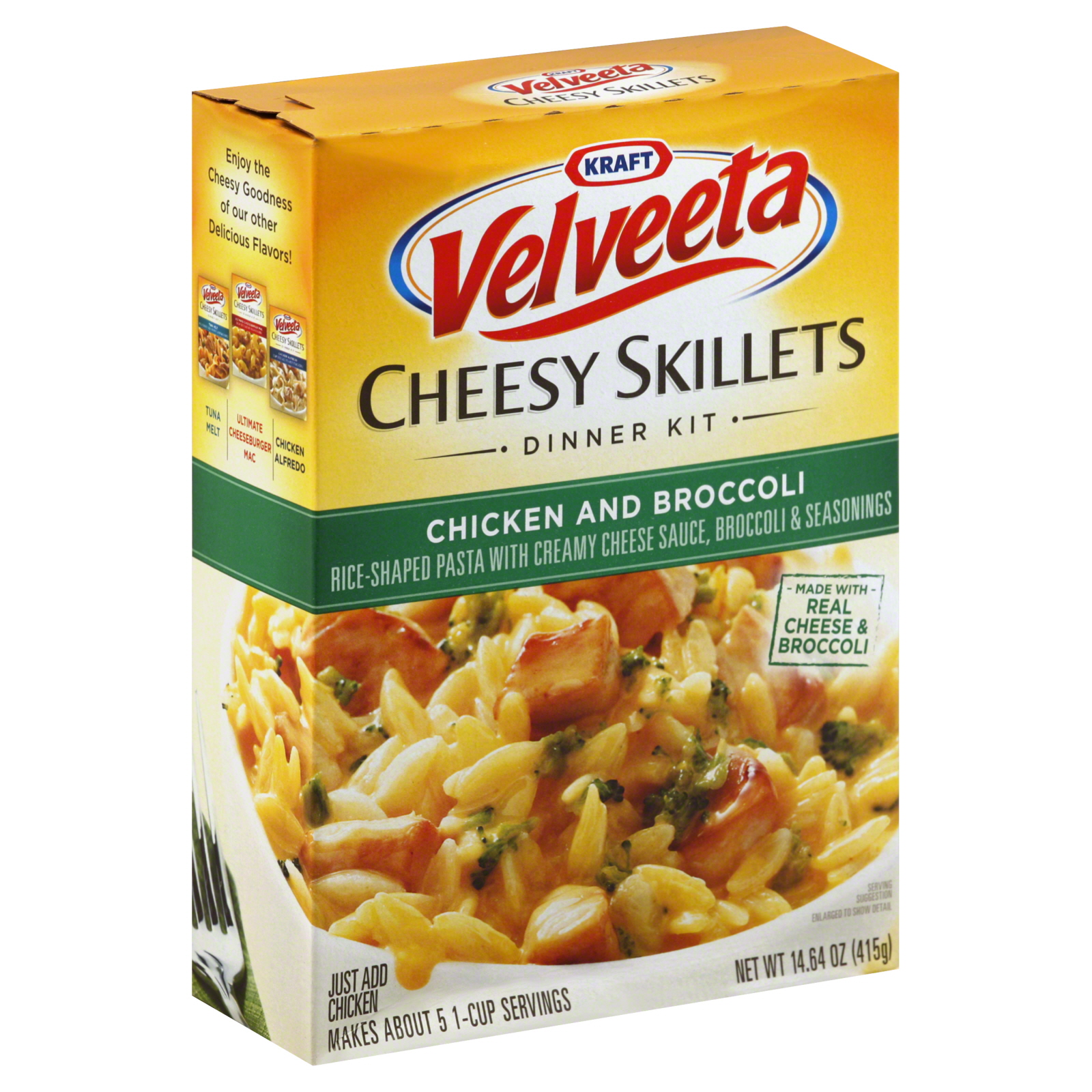 Velveeta Cheesy Skillets Dinner Kit, Chicken and Broccoli, 14.64 oz (415 g)...