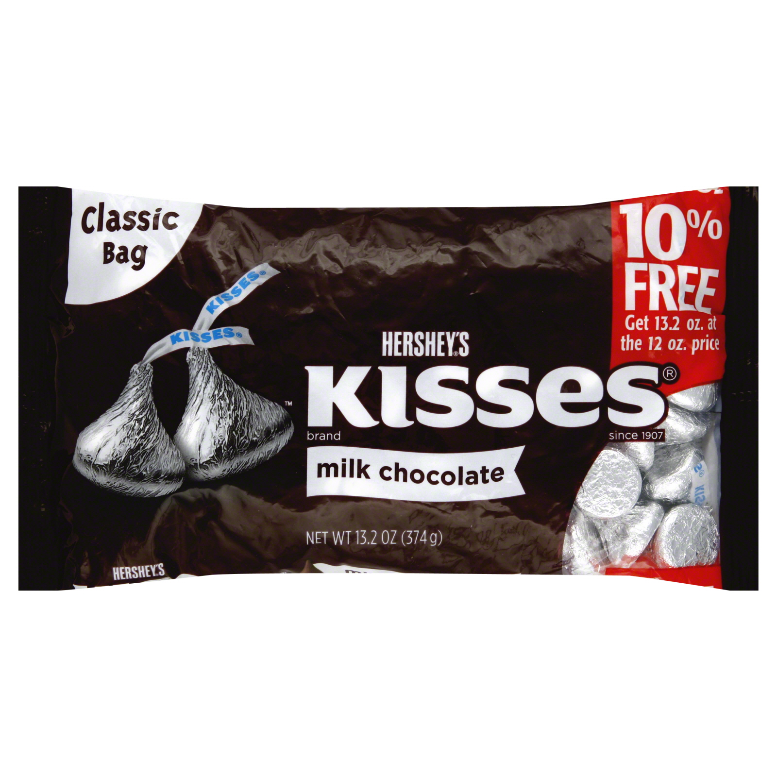 Hershey's Kisses Milk Chocolate, Classic Bag, 12 oz (340 g) Food