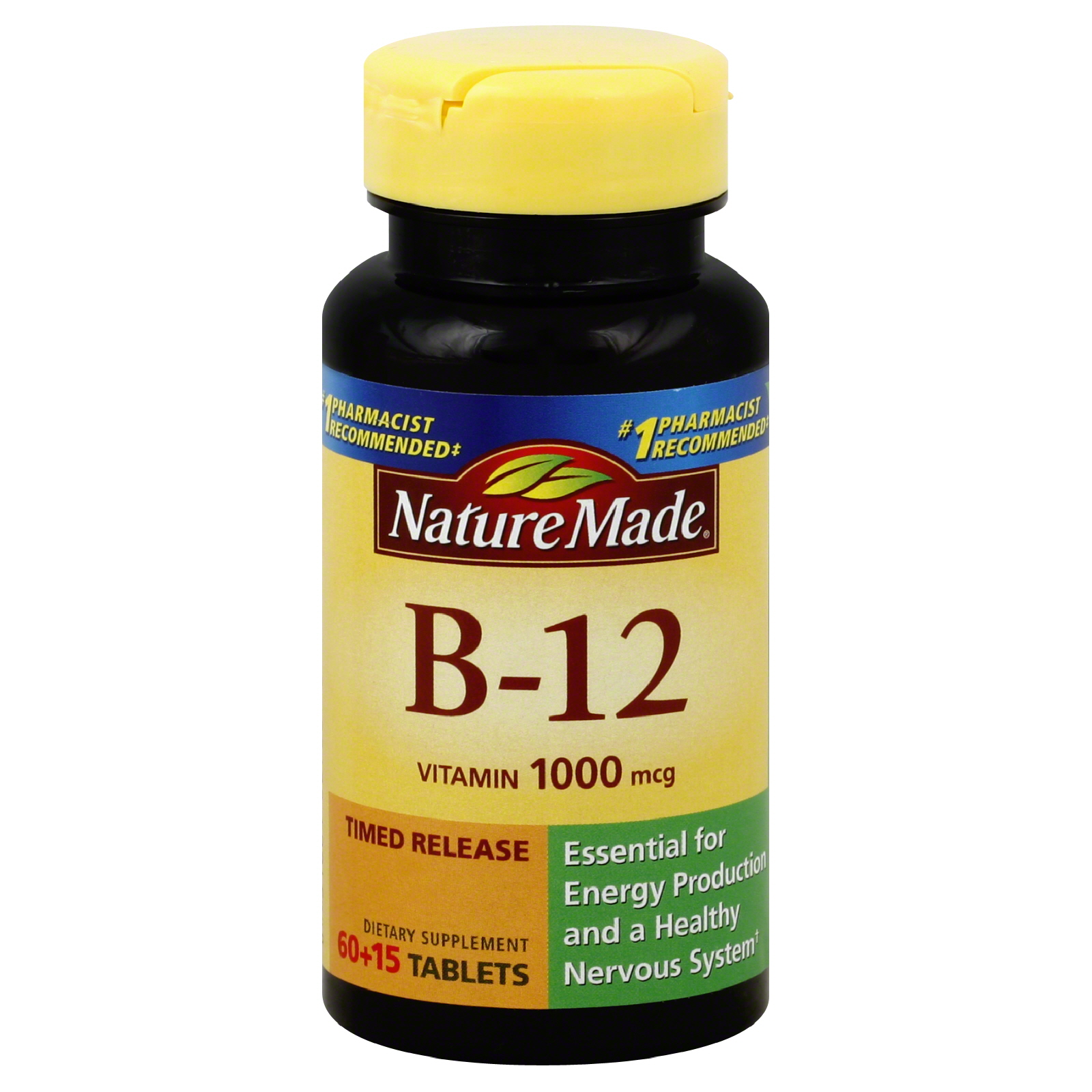 Nature Made Vitamin B12, 1000 mcg, Tablets, 120 tablets Health