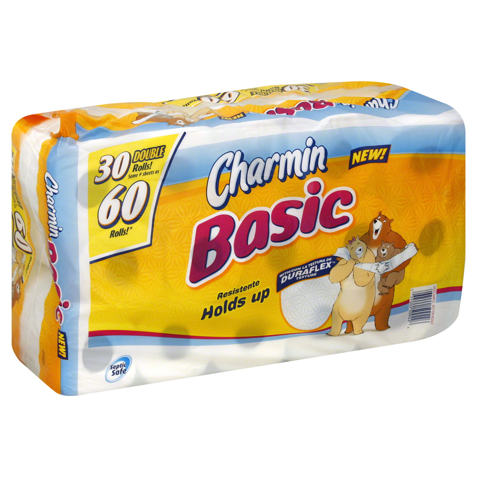 Charmin Basic Bathroom Tissue, Double Rolls, Unscented, 1-Ply, 30 rolls at mygofer.com