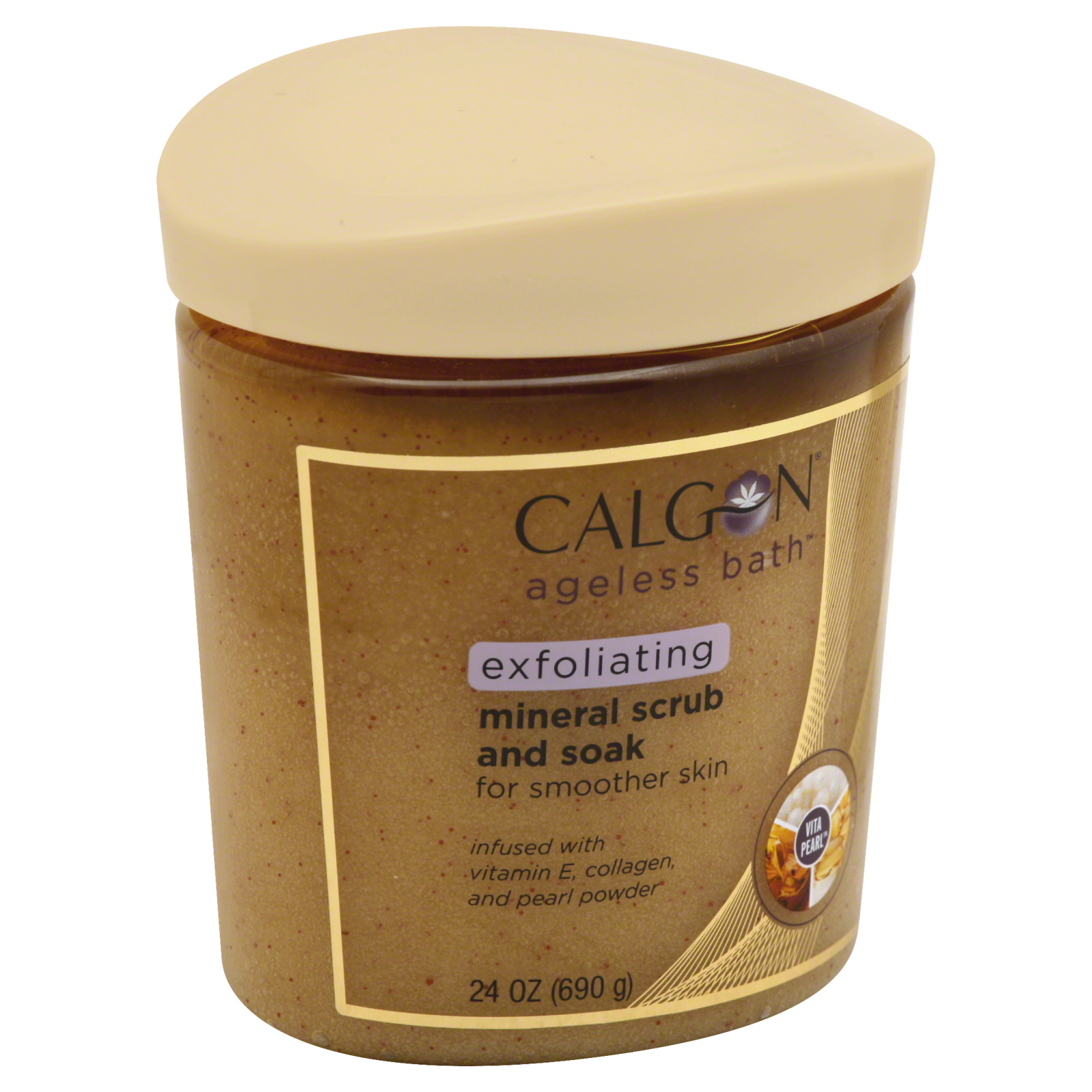 Calgon Ageless Bath Mineral Scrub and Soak, Exfoliating, 24 oz (690 g