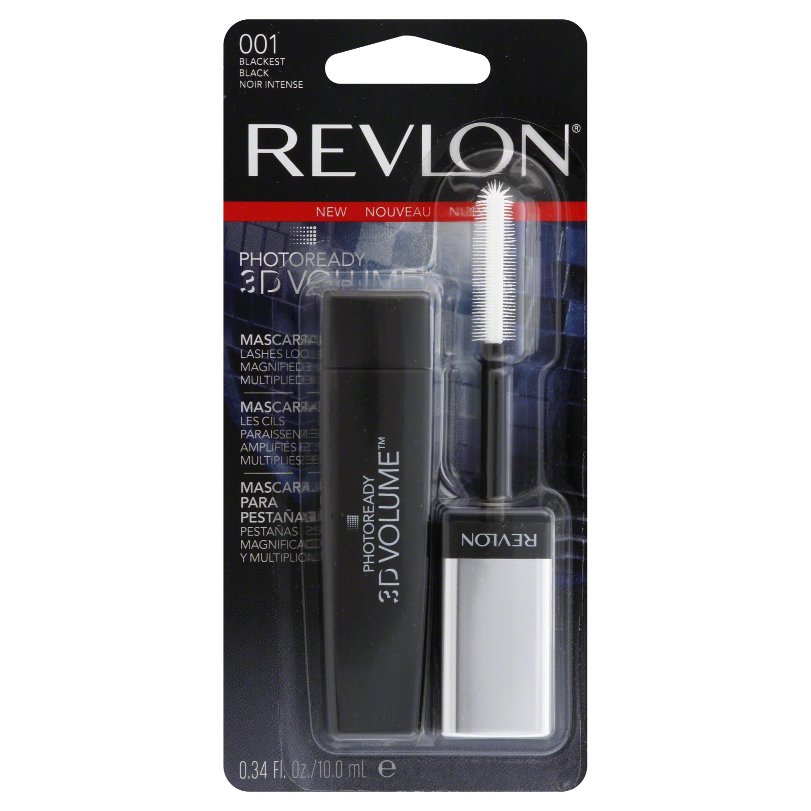 Revlon Photoready 3D Volume Mascara, Blackest Black 001, 0.34 fl oz (10.0 ml) at Sears.com