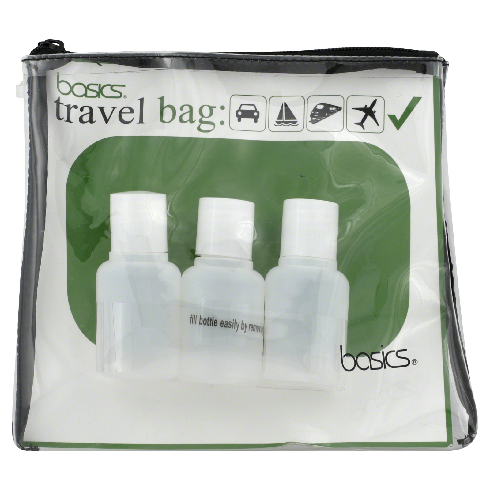 Allegro Travel Bag, with Bottles, Clear, 1 bag at Kmart.com